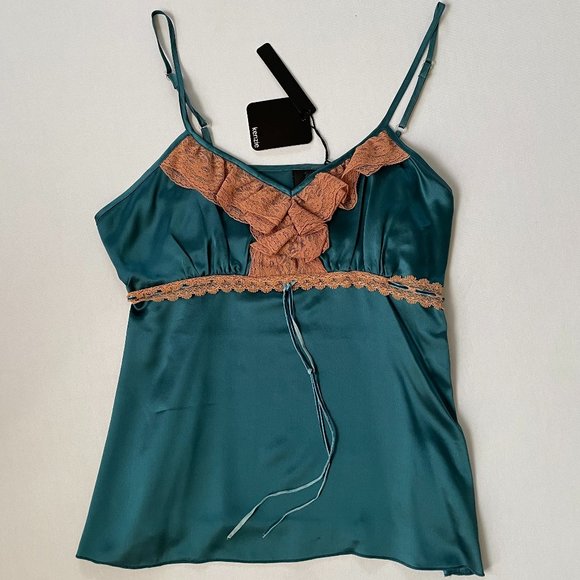 Anthropologie Tops - NWT Kensie 100% Silk & Lace Camisole Cami Top Size 4 MSRP $99 **NEW**